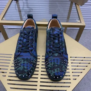 Camouflage Spike Toe Casual Sneakers image 1
