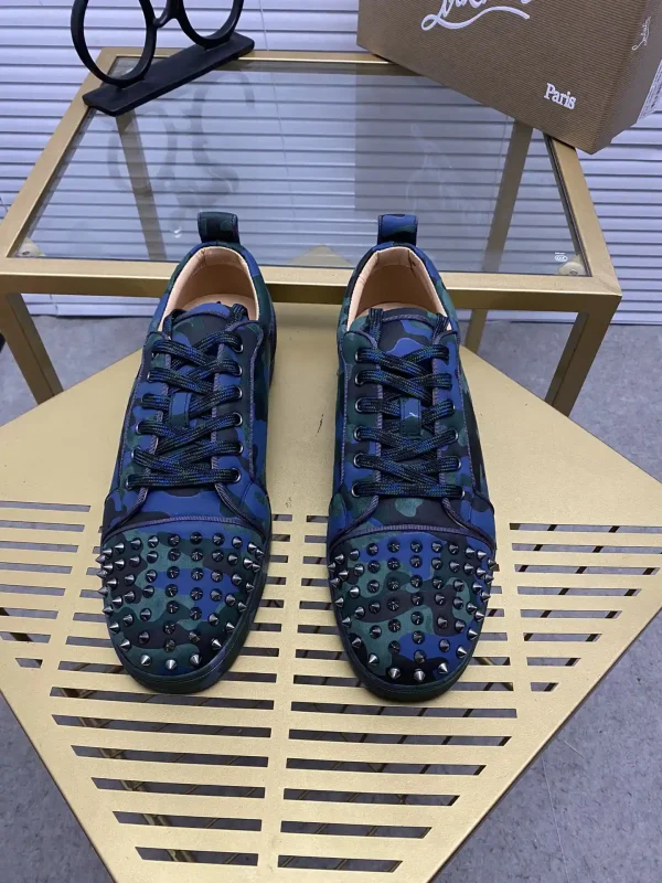 Camouflage Spike Toe Casual Sneakers image 1