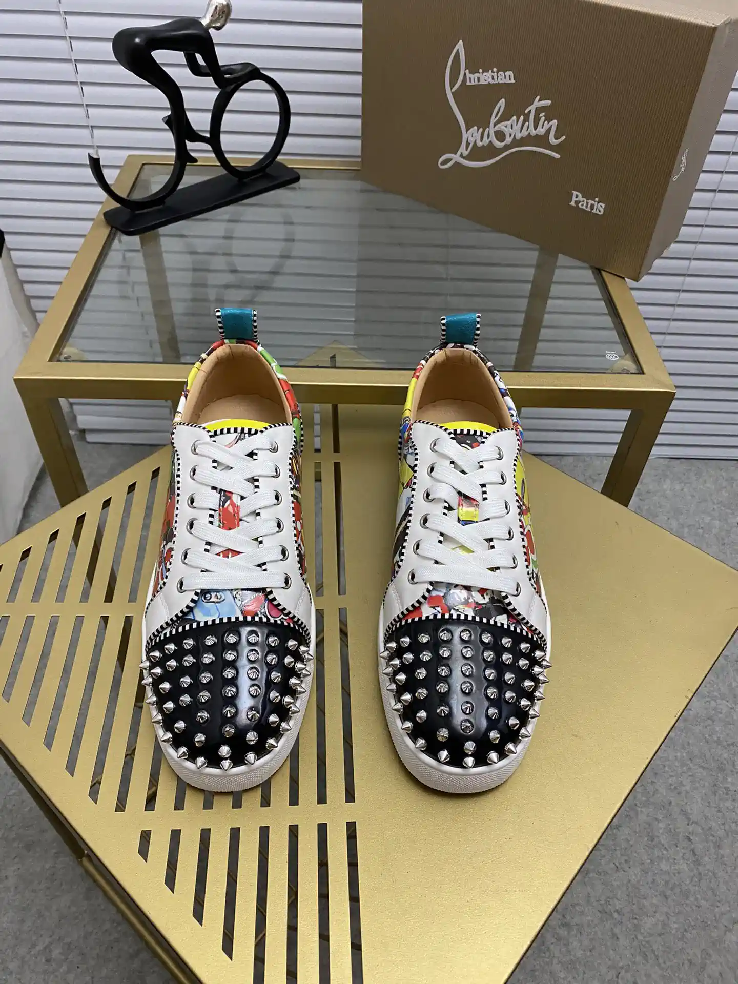 Spiked High-Top Casual Skate Shoes image 1