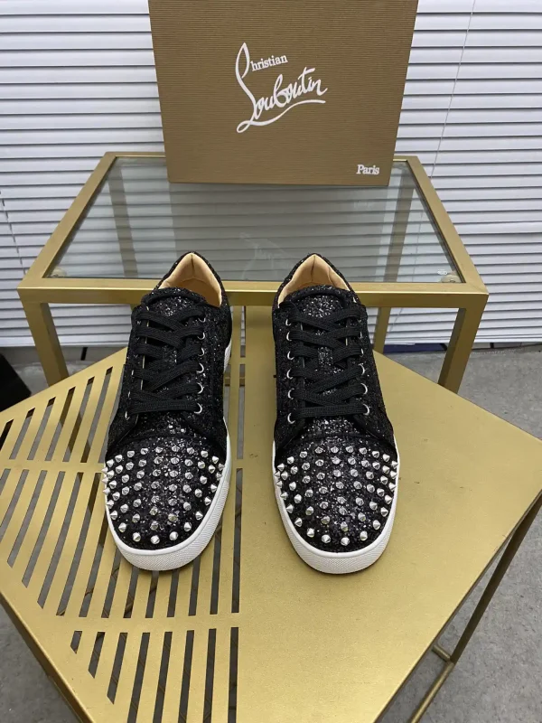 Spiked Toe Glitter Casual Sneakers image 1