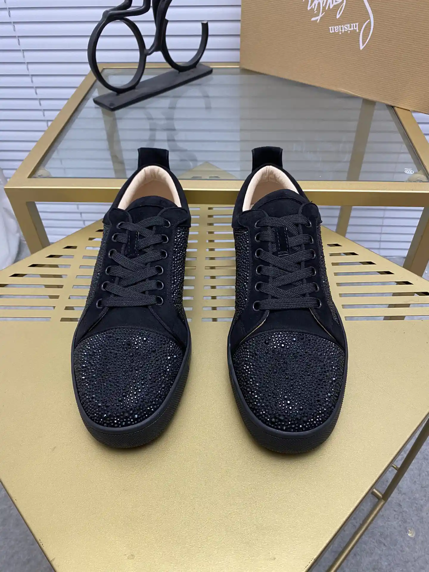 Rhinestone High Top Casual Sneakers image 1