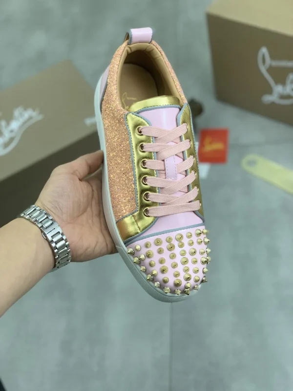 Men's Spiked Toe Glitter Sneakers image 1