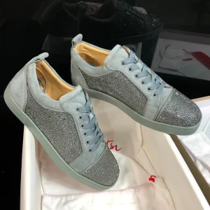 Rhinestone Decor Low-Top Lace-Up Sneakers image 1