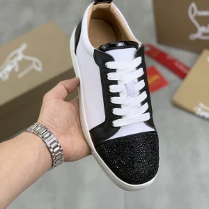 Men's Low-Top Sneakers with Rhinestone Toe Cap image 1