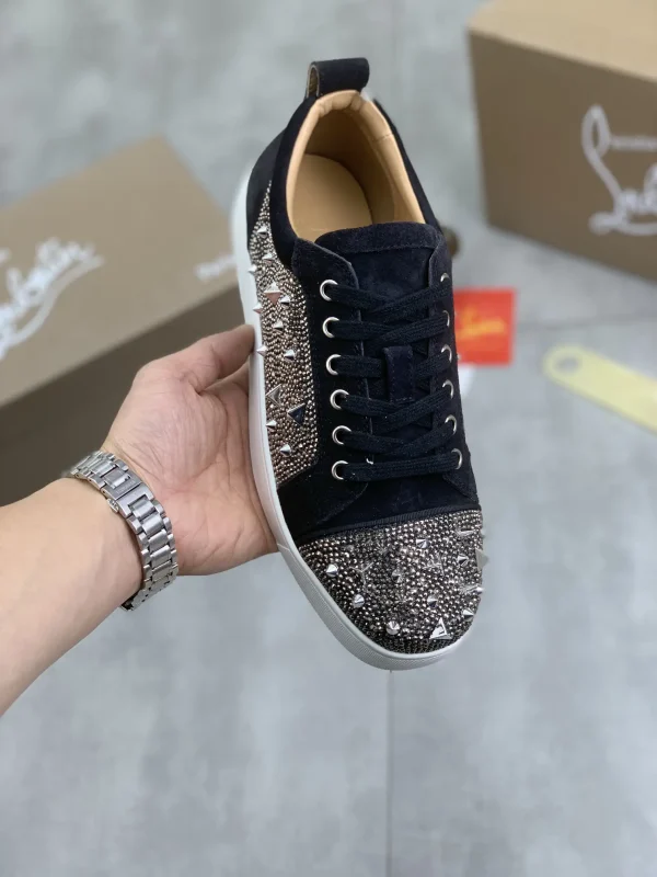 Men's Spiked Rhinestone Low-Top Sneakers image 1