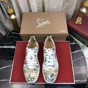 Spiked Toe Printed Casual Skate Shoes image 1