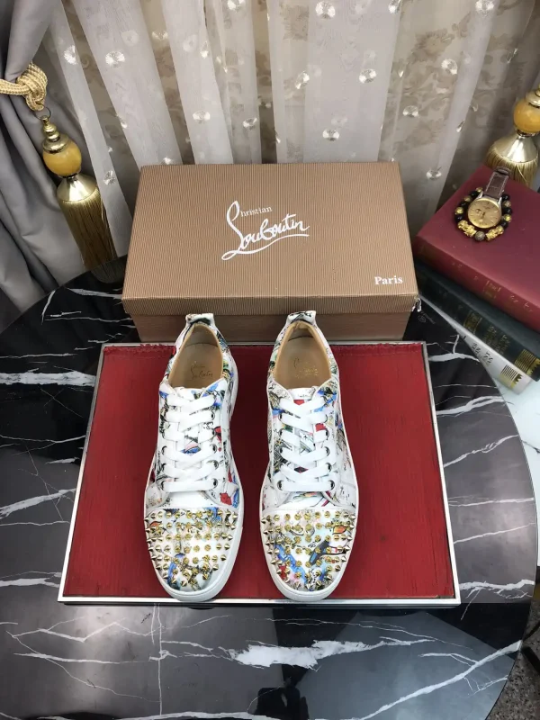 Spiked Toe Printed Casual Skate Shoes image 1