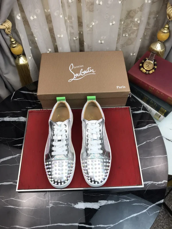 Silver Studded Casual Skate Sneakers image 1