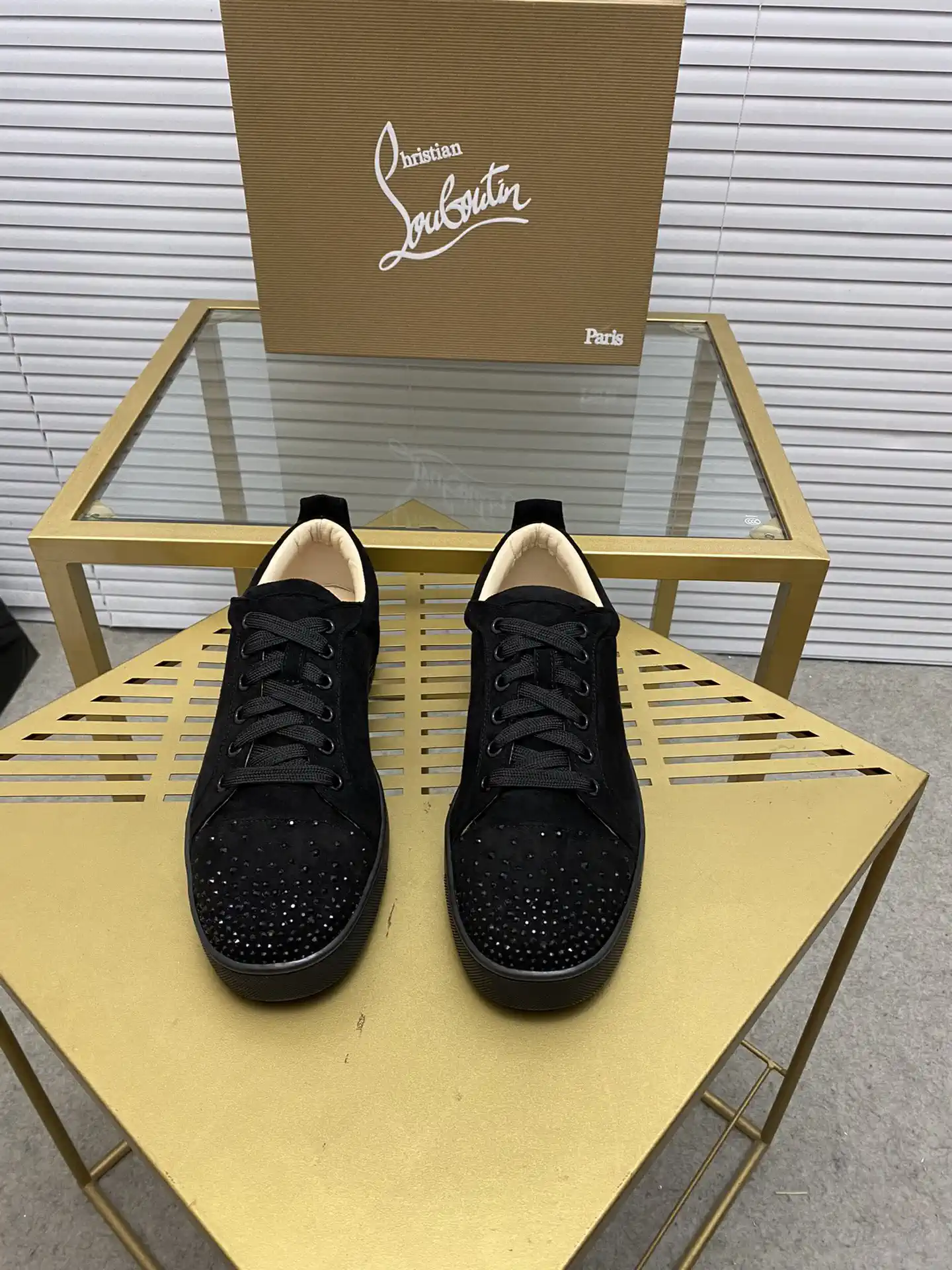 Rhinestone Toe Casual Skate Sneakers image 1