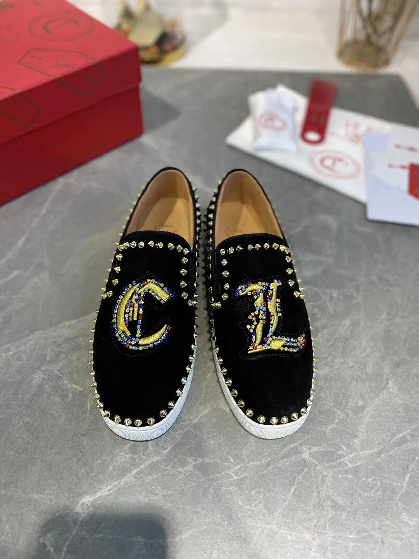 Spike Trim CL Logo Slip-On Loafers image 1