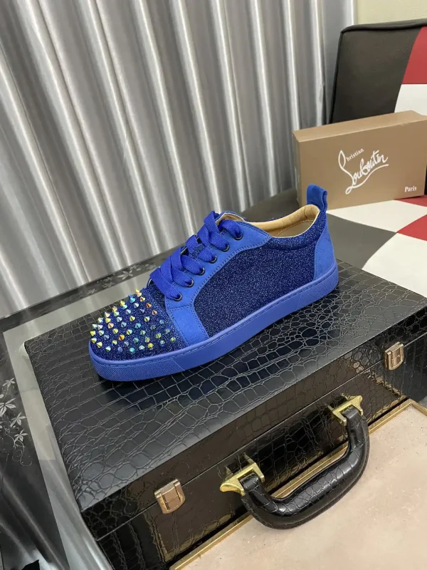 Blue Spiked Toe Casual Sneakers image 1