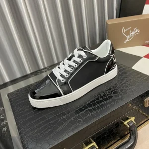 Men's Casual Low-Top Sneakers with Patent Leather Upper image 1