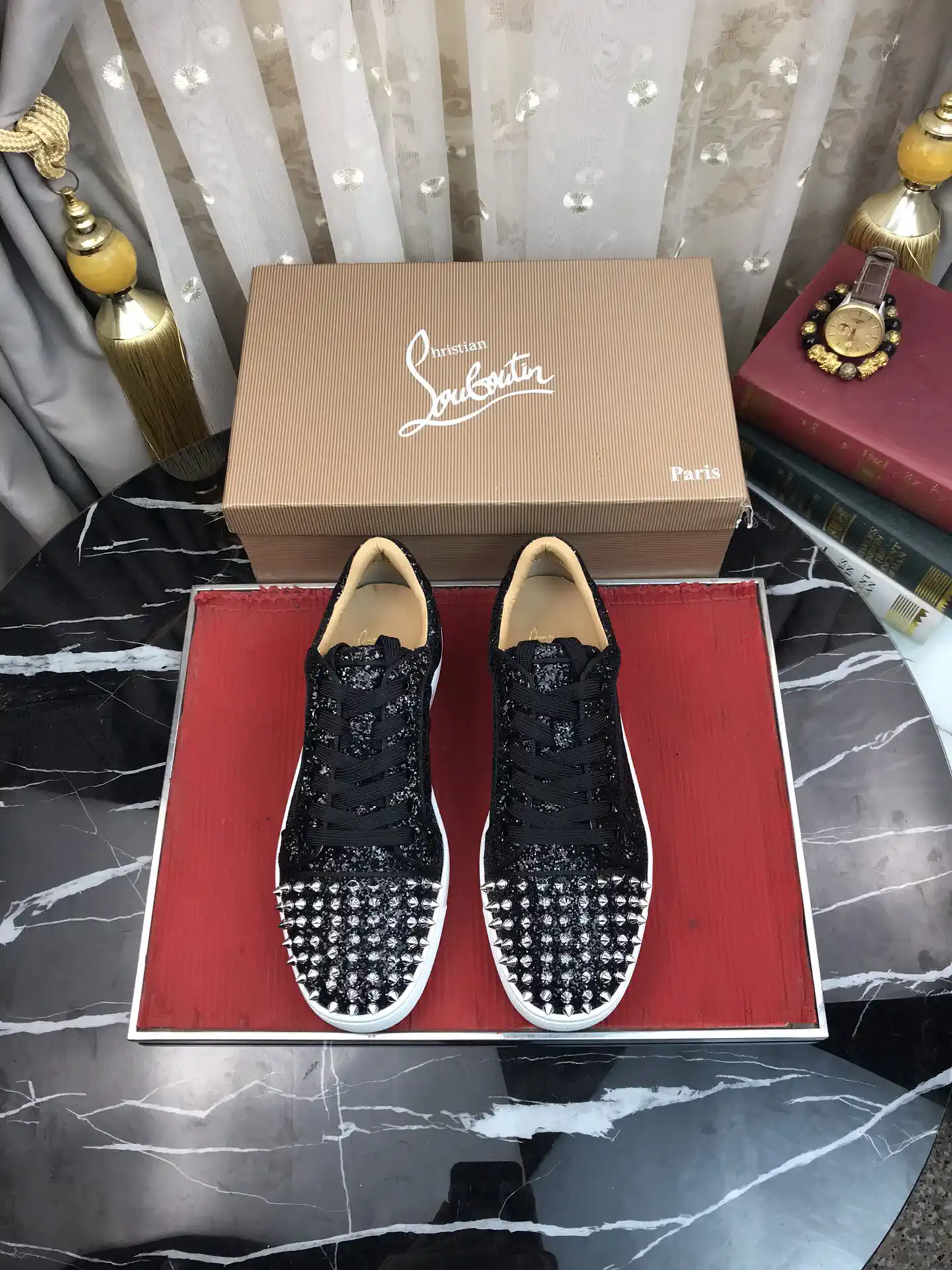 Christian Louboutin Casual Skate Shoes with Spiked Toe image 1