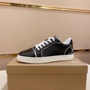 Black Patent Leather Low-Top Sneakers image 1