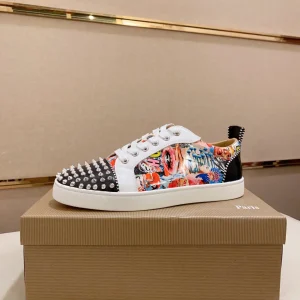 Spiked Toe Graphic Print Low-Top Sneakers image 1