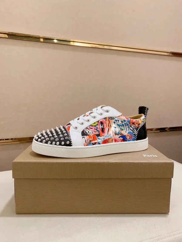 Spiked Toe Graphic Print Low-Top Sneakers image 1