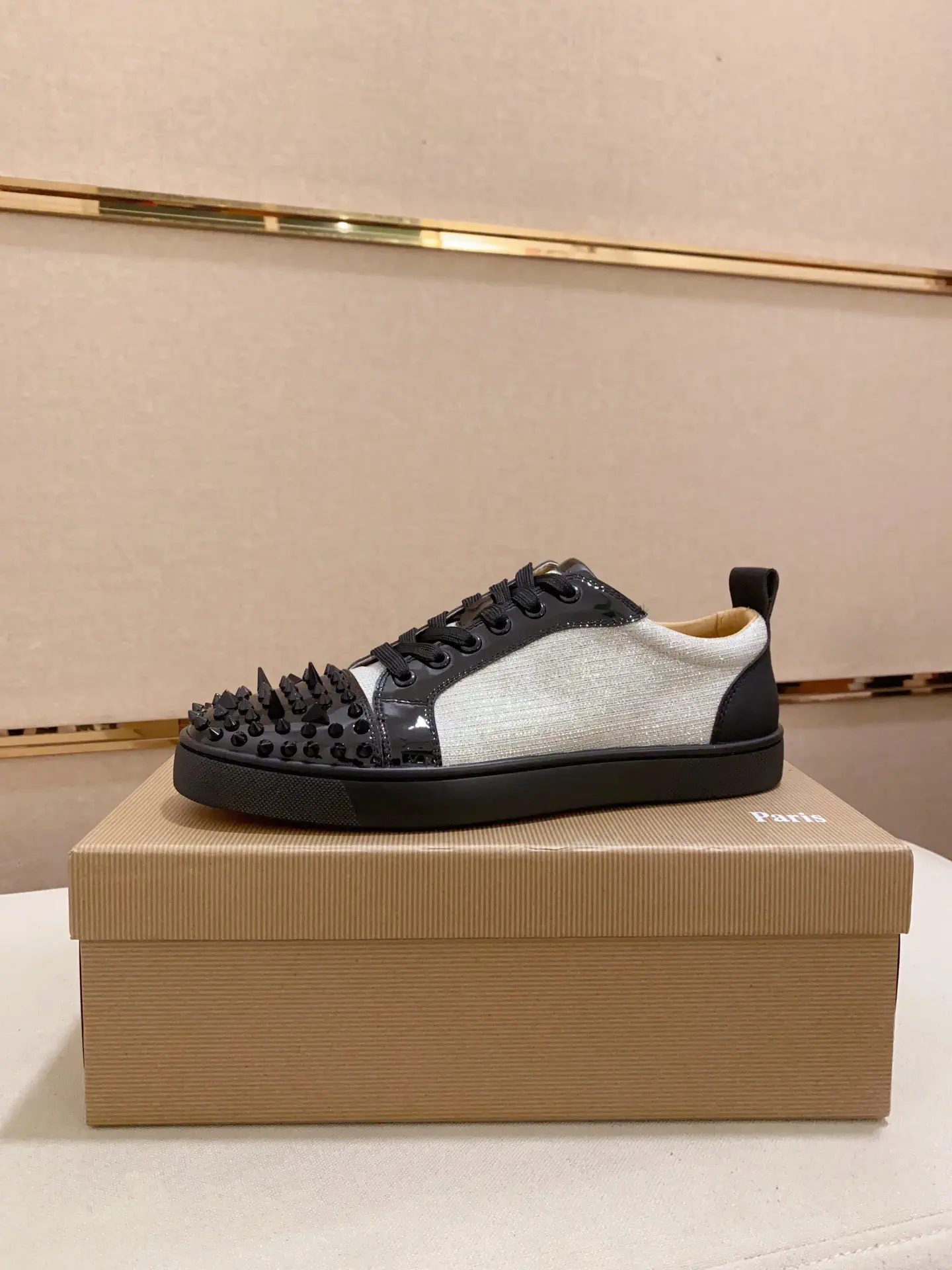 Spike Toe Low Top Sneakers image 1