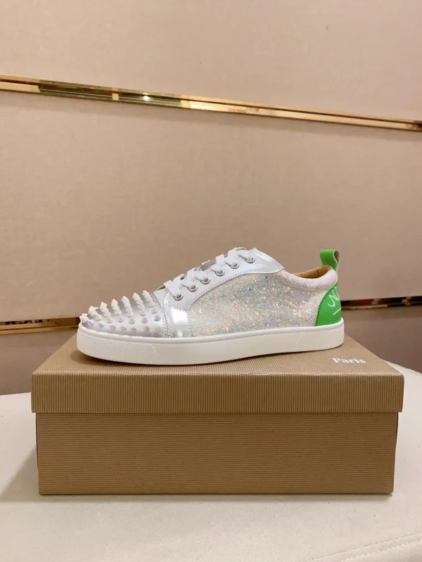 Spike Toe Glitter Low-Top Sneakers image 1