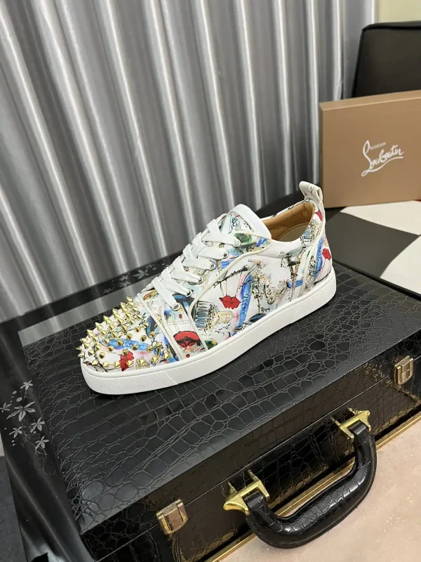 Printed Spike Toe Casual Sneakers image 1