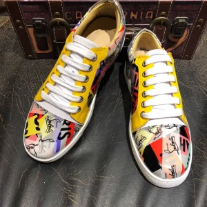 Graffiti Print Low-Top Lace-Up Sneakers image 1