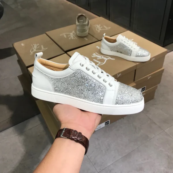 Rhinestone Embellished Low-Top Sneakers image 1