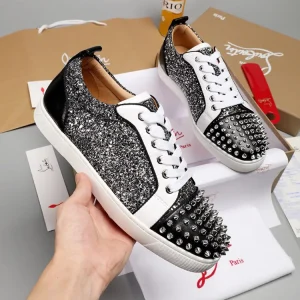 Spiked Toe Glitter Casual Sneakers image 1