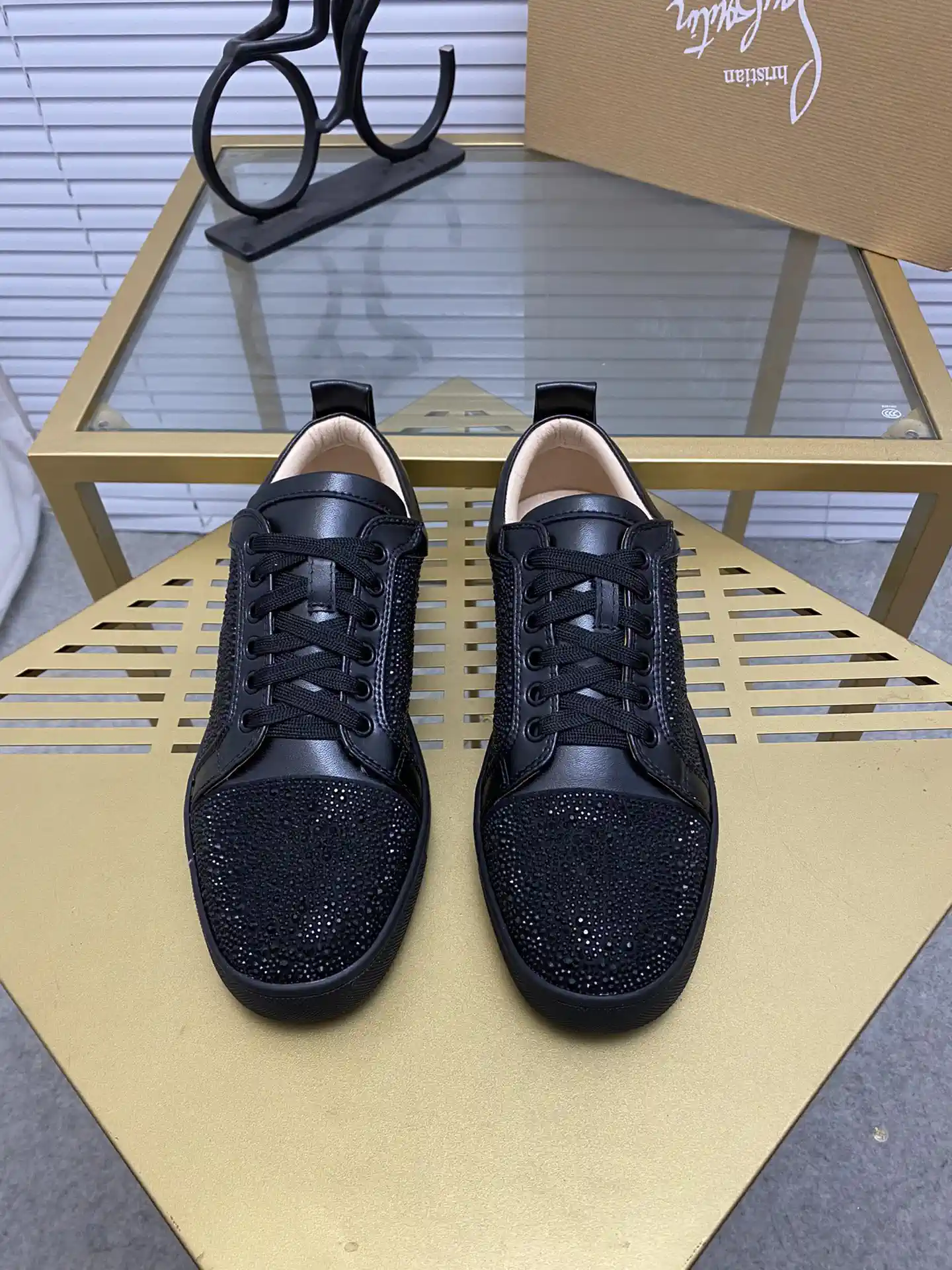 Rhinestone High-Top Casual Skate Shoes image 1