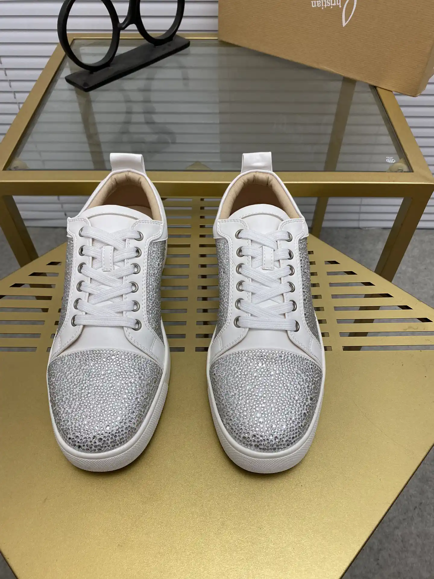Rhinestone High-Top Casual Sneakers image 1