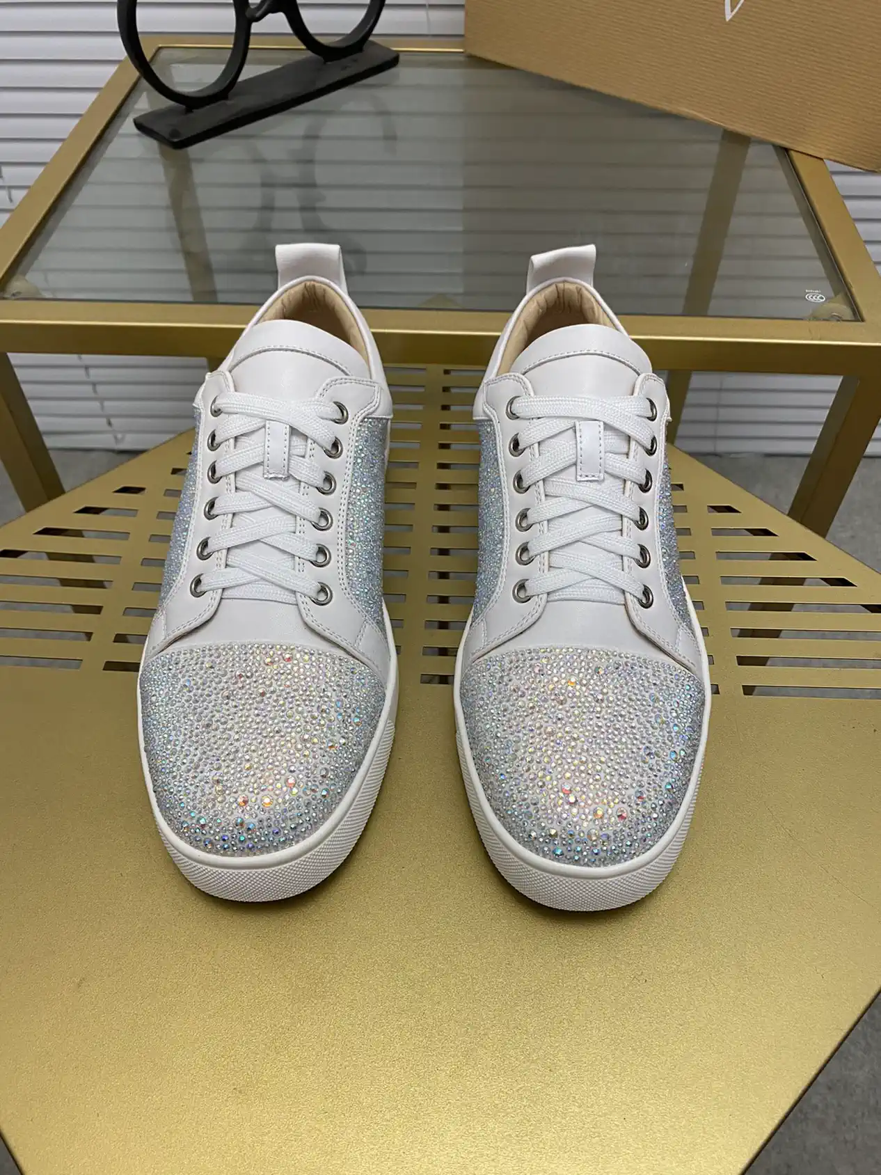 Rhinestone High Top Casual Sneakers image 1