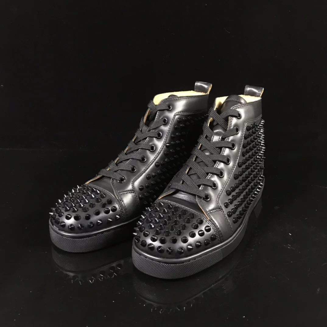 Men's Spiked High-Top Casual Sneakers image 1