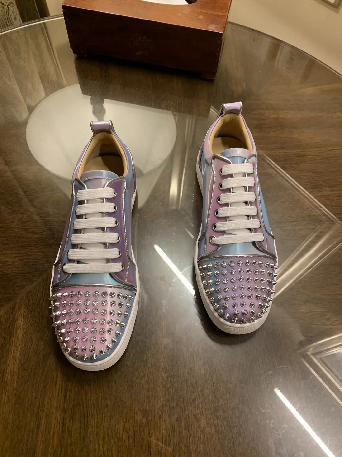 Spiked Toe Low-Top Sneakers image 1