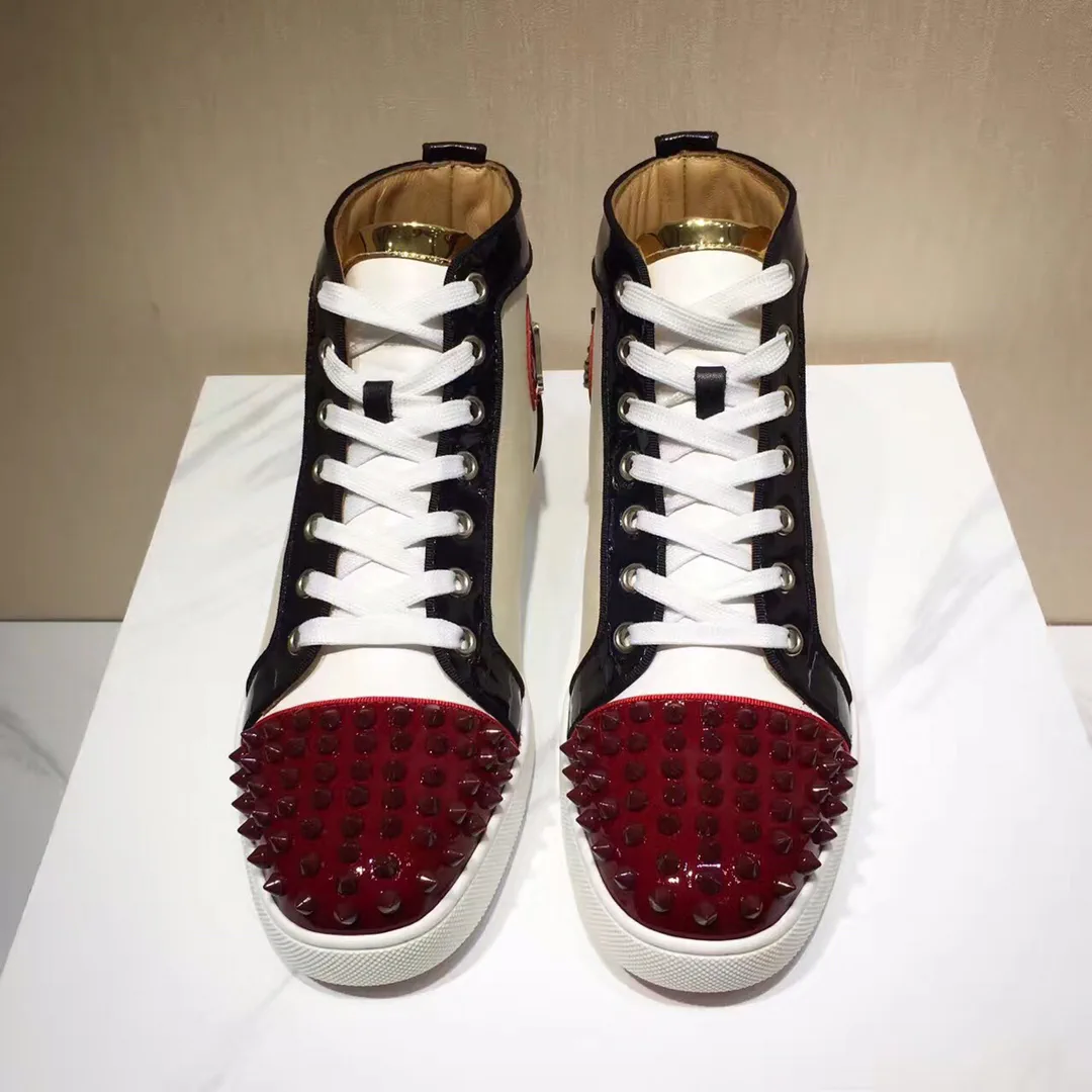 High Top Spiked Toe Sneakers image 1