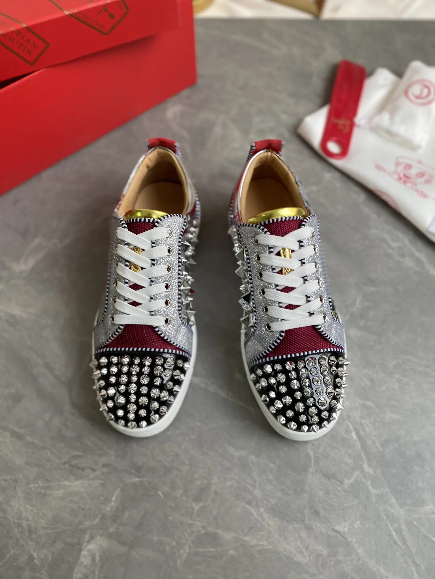 Spiked Casual Skate Shoes image 1