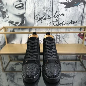 Men's High Top Casual Sneakers with Rhinestone Toe Cap image 1