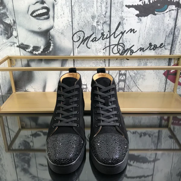 Men's High Top Casual Sneakers with Rhinestone Toe Cap image 1