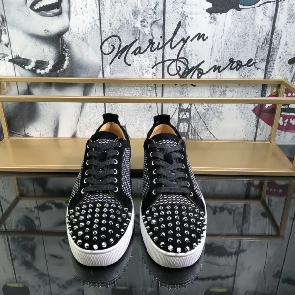 Men's Low-Top Lace-Up Sneakers with Toe Studs image 1