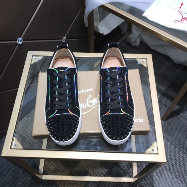 Men's Casual Skate Shoes with Spike Toe and Iridescent Trim image 1