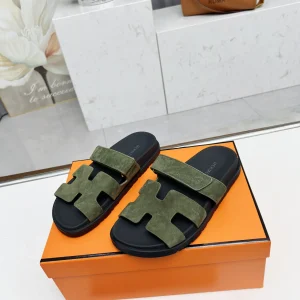Hermes Chypre H-Strap Velcro Flat Sandals image 1