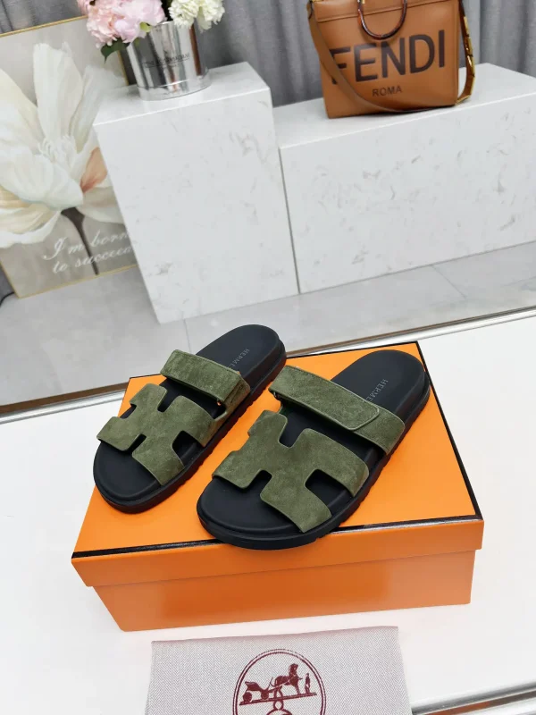 Hermes Chypre H-Strap Velcro Flat Sandals image 1