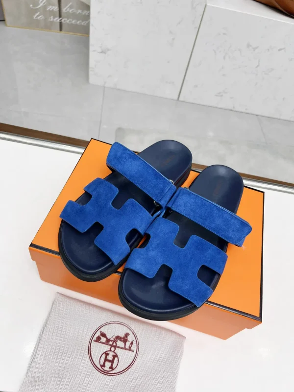 Hermes Chypre H Buckle Velcro Flat Sandals Slippers image 1