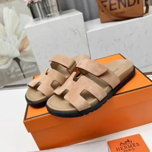 Hermes Chypre H Buckle Velcro Flat Sandals Slippers image 1