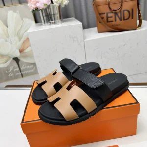 Hermes Chypre H Buckle Velcro Flat Slippers image 1