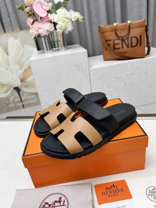 Hermes Chypre H Buckle Velcro Flat Slippers image 1