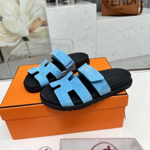 Hermes Chypre H Buckle Velcro Flat Sandals Slippers image 1