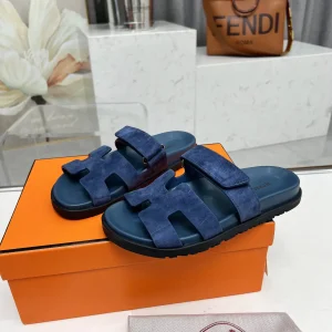 Hermes Chypre H Buckle Velcro Flat Sandals image 1