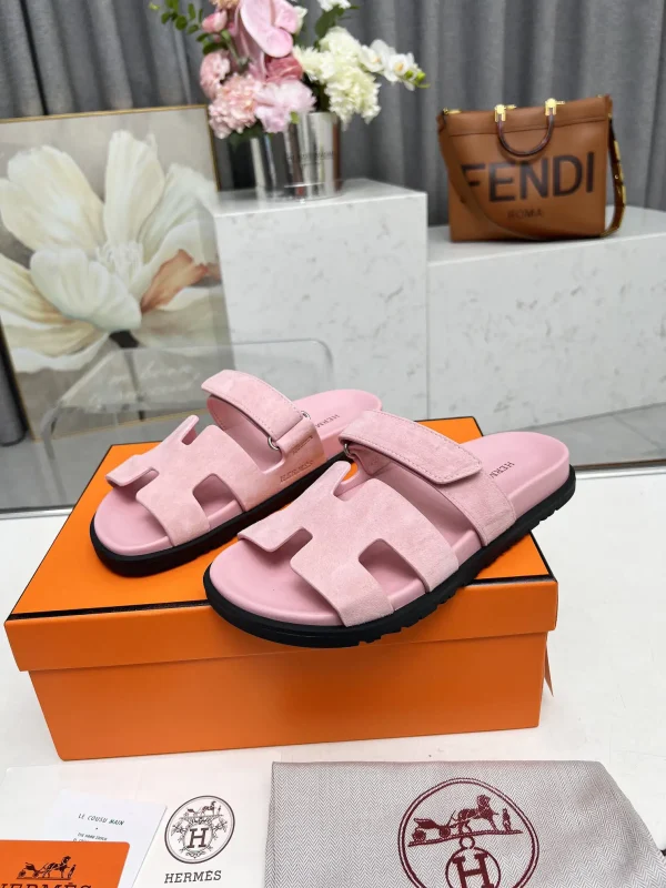 Hermes Chypre H Buckle Velcro Flat Sandals Slippers image 1