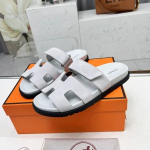 Hermes Chypre H Buckle Velcro Flat Sandals Slippers image 1