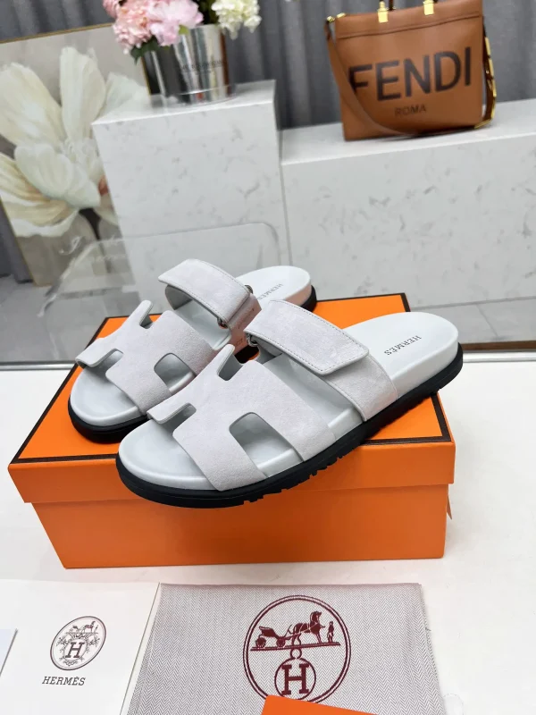 Hermes Chypre H Buckle Velcro Flat Sandals Slippers image 1