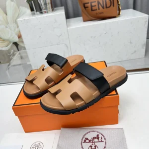 Hermes Chypre H Buckle Velcro Flat Sandals image 1