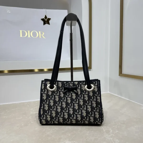 Dior Oblique Print Tote Bag with Bow Detail image 1